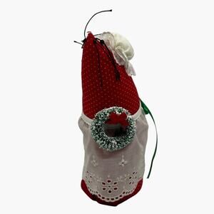 Handmade Stuffed Mouse Christmas Red Polka Dot